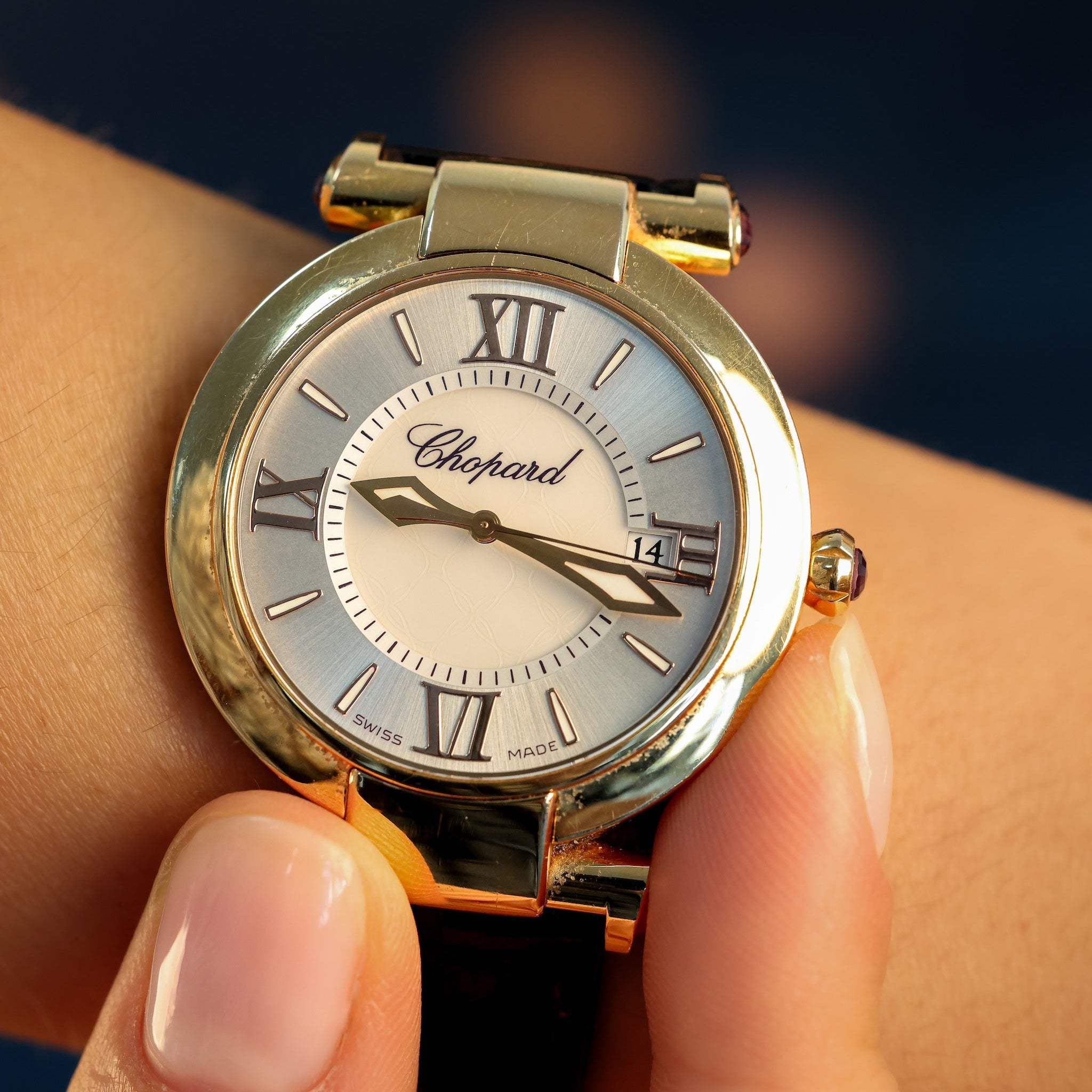 Montre Chopard Impériale Or Jaune Bracelet Cuir