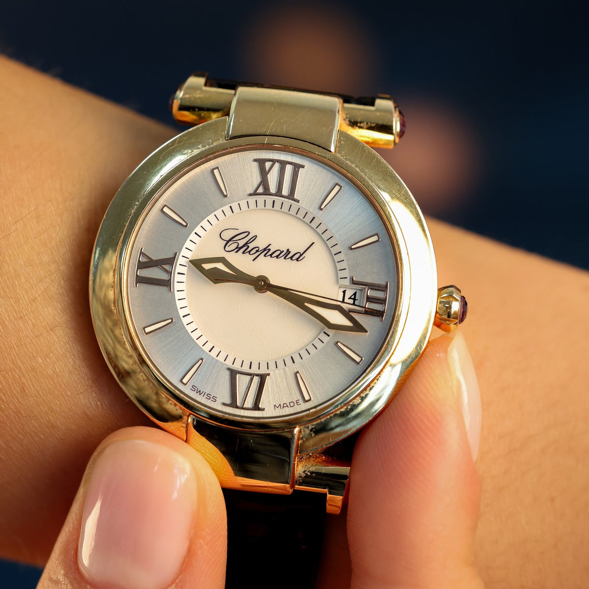 Montre Chopard Impériale Or Jaune Bracelet Cuir