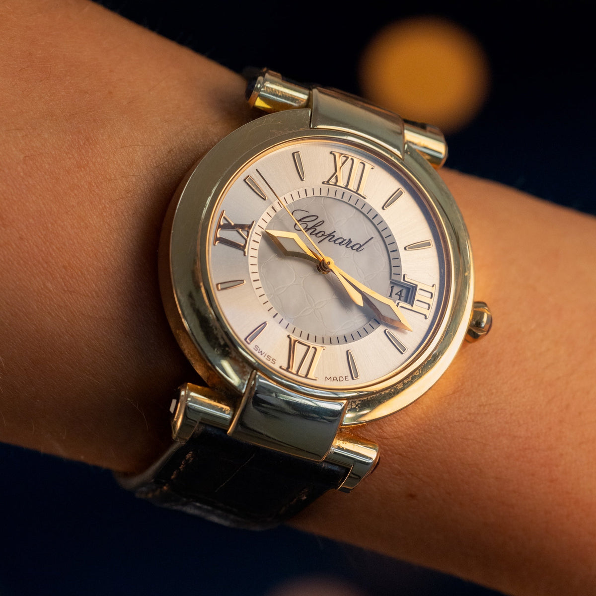 Montre Chopard Impériale Or Jaune Bracelet Cuir