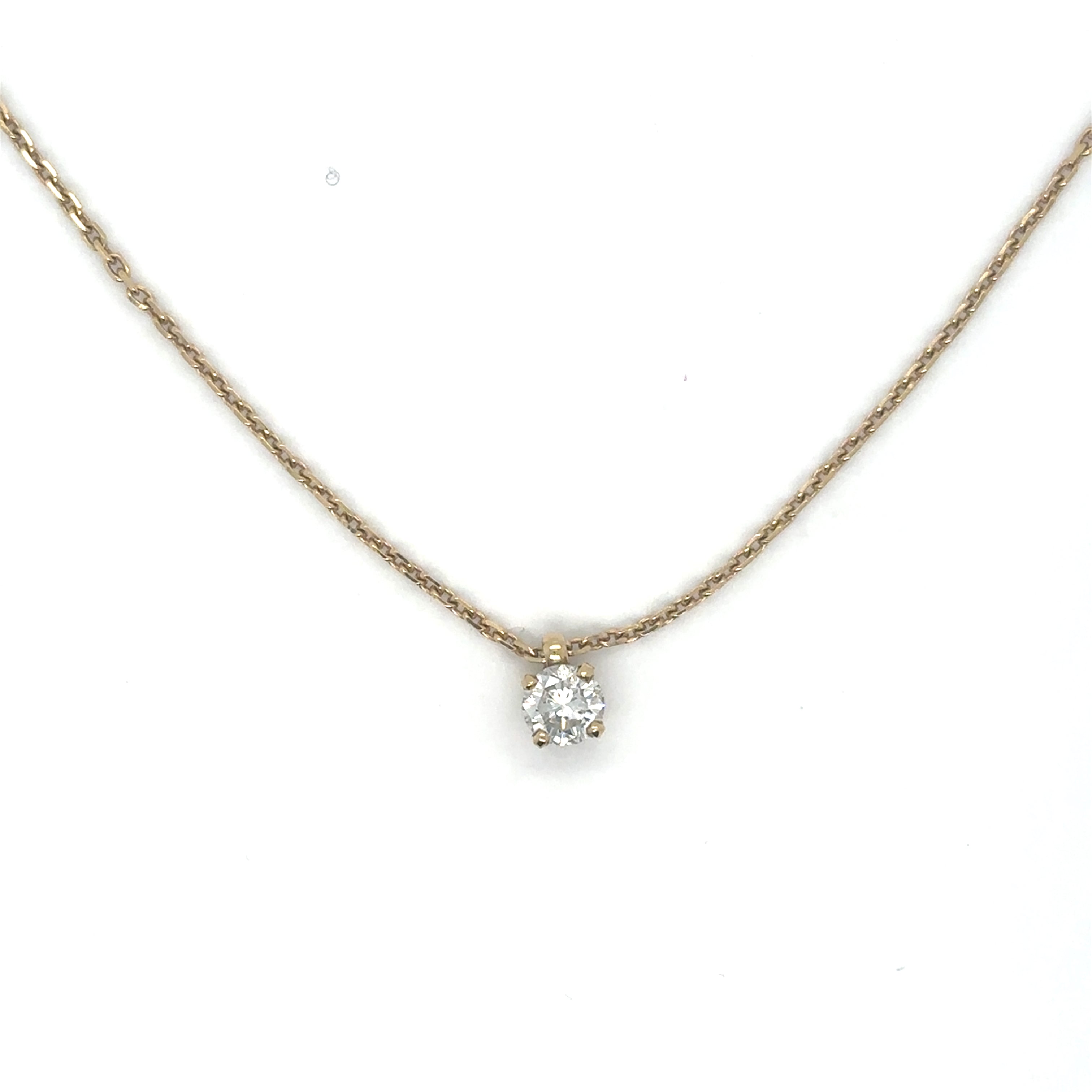 Collier serti d'un diamant 0,50ct Occasion Seconde Main Bijou Femme