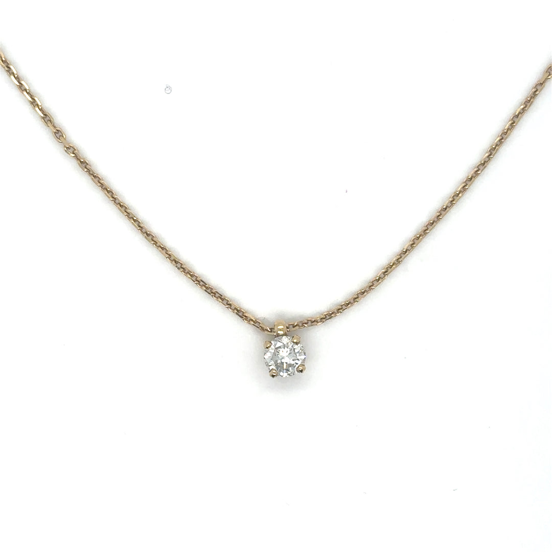 Collier serti d'un diamant 0,50ct Occasion Seconde Main Bijou Femme
