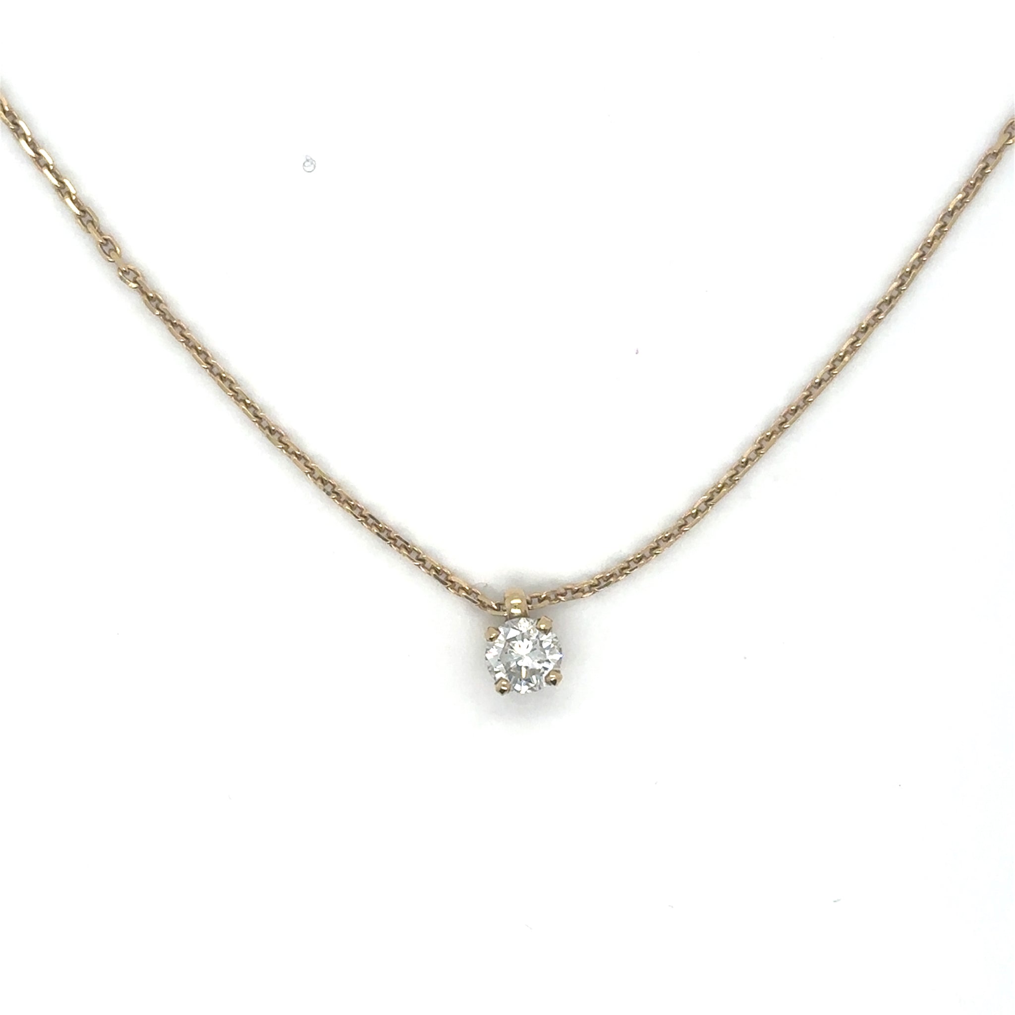 Collier serti d'un diamant 0,50ct Occasion Seconde Main Bijou Femme