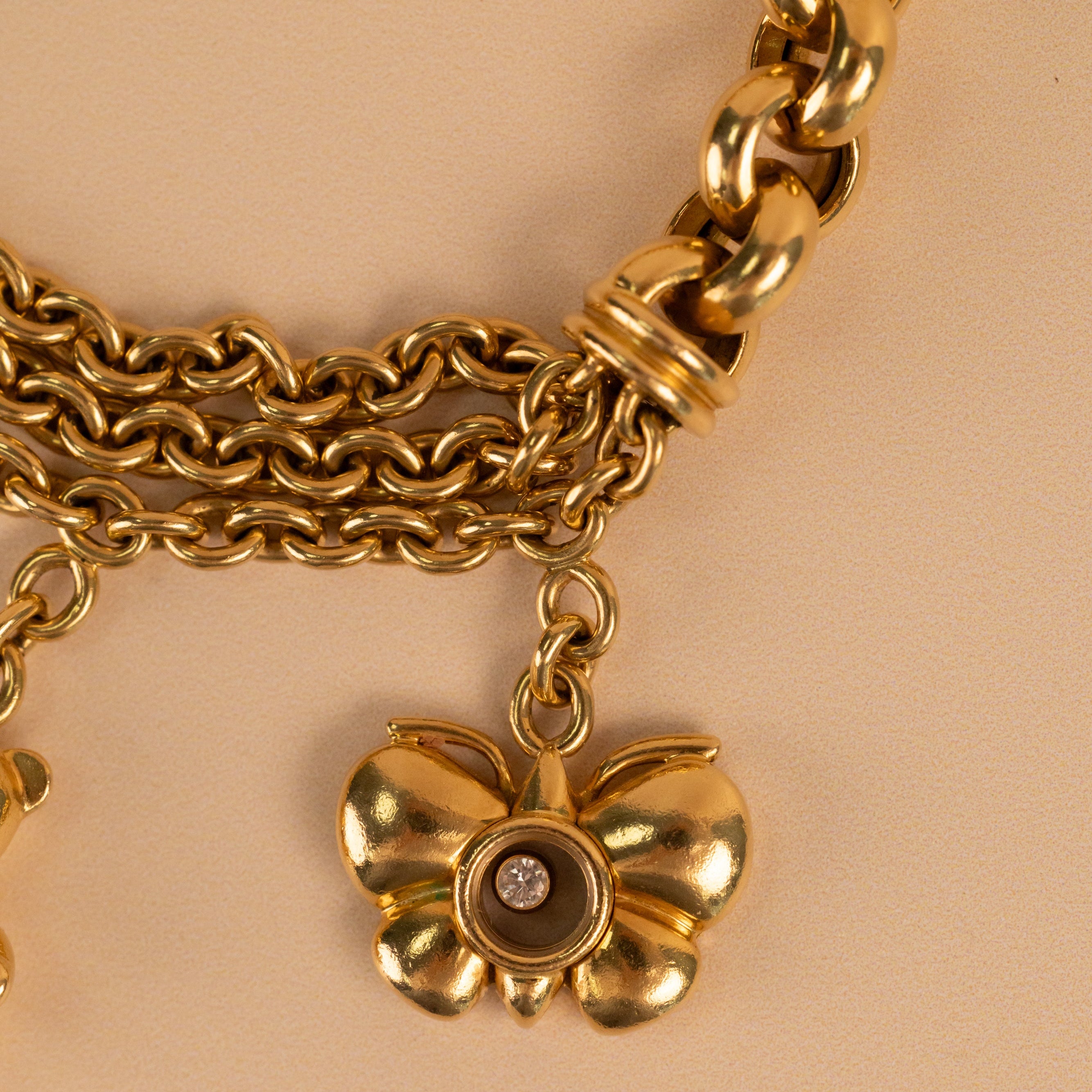 Bracelet Maille Chopard Happy Diamonds Orné de Charms