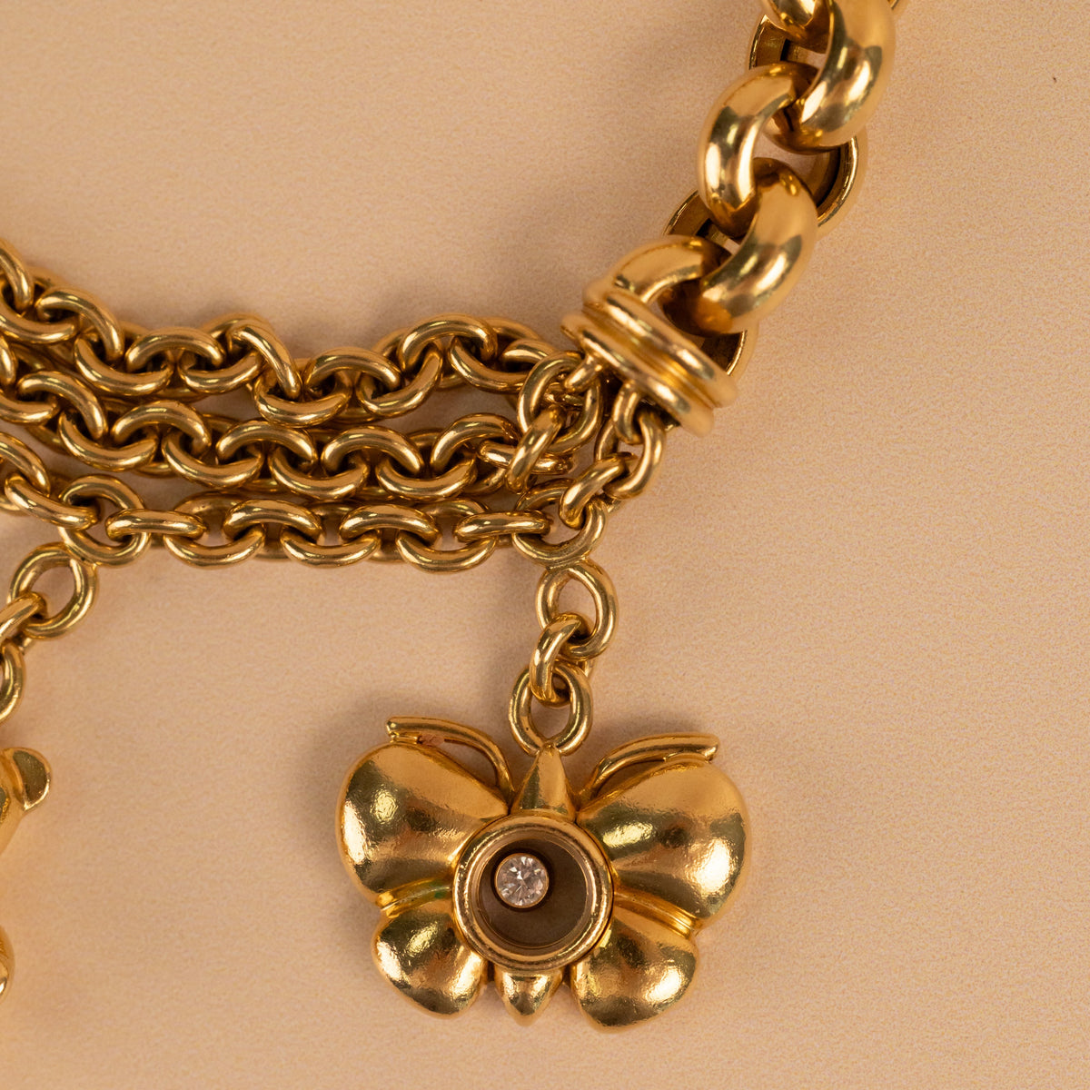 Bracelet Maille Chopard Happy Diamonds Orné de Charms