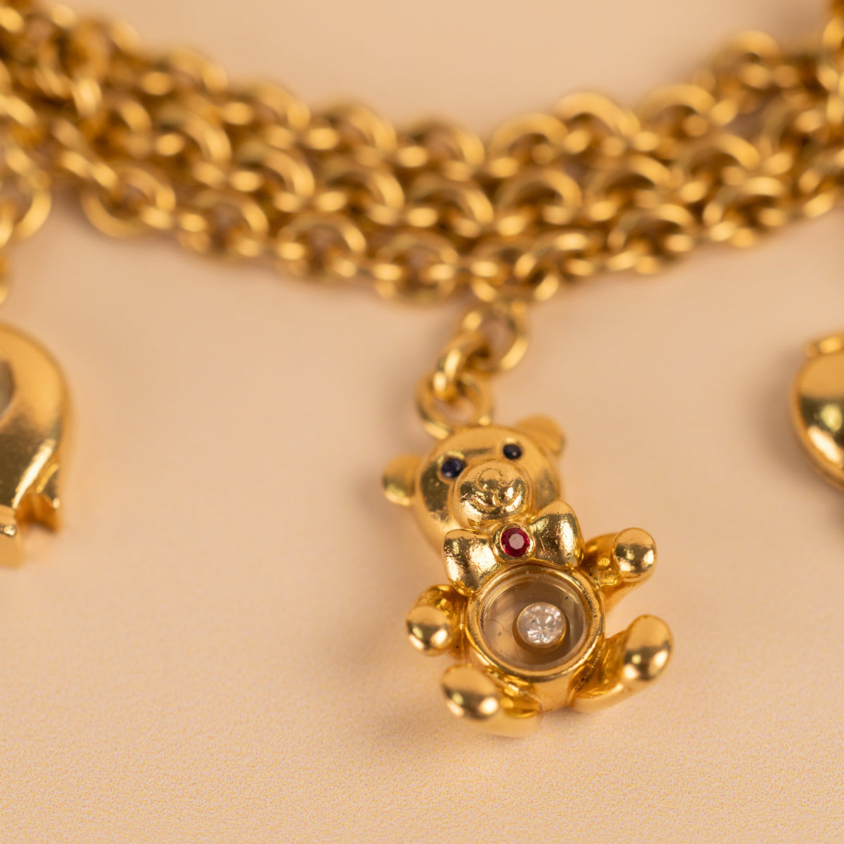 Bracelet Maille Chopard Happy Diamonds Orné de Charms