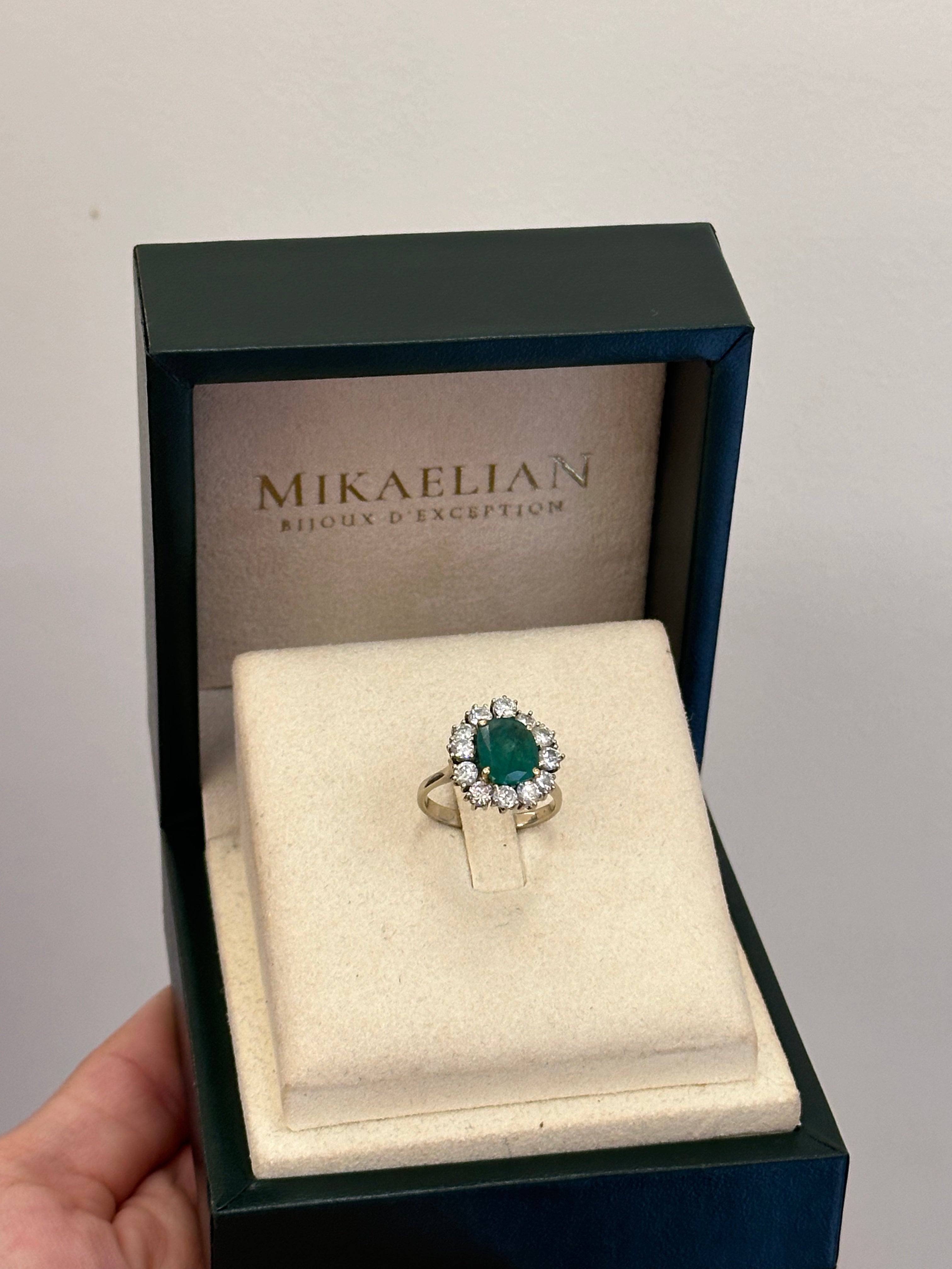 Marquise Marguerite émeraude bague luxe or occasion