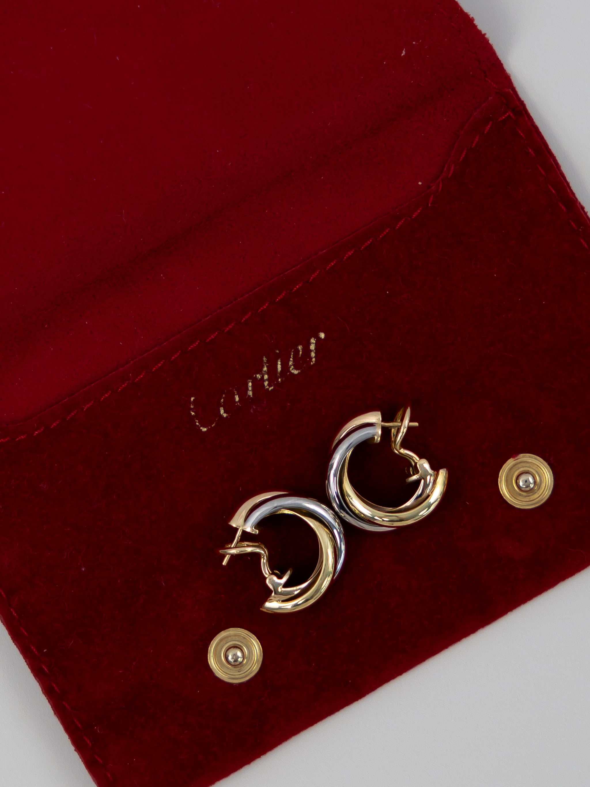 Boucles d'oreilles Cartier Trinity - Créoles trois ors