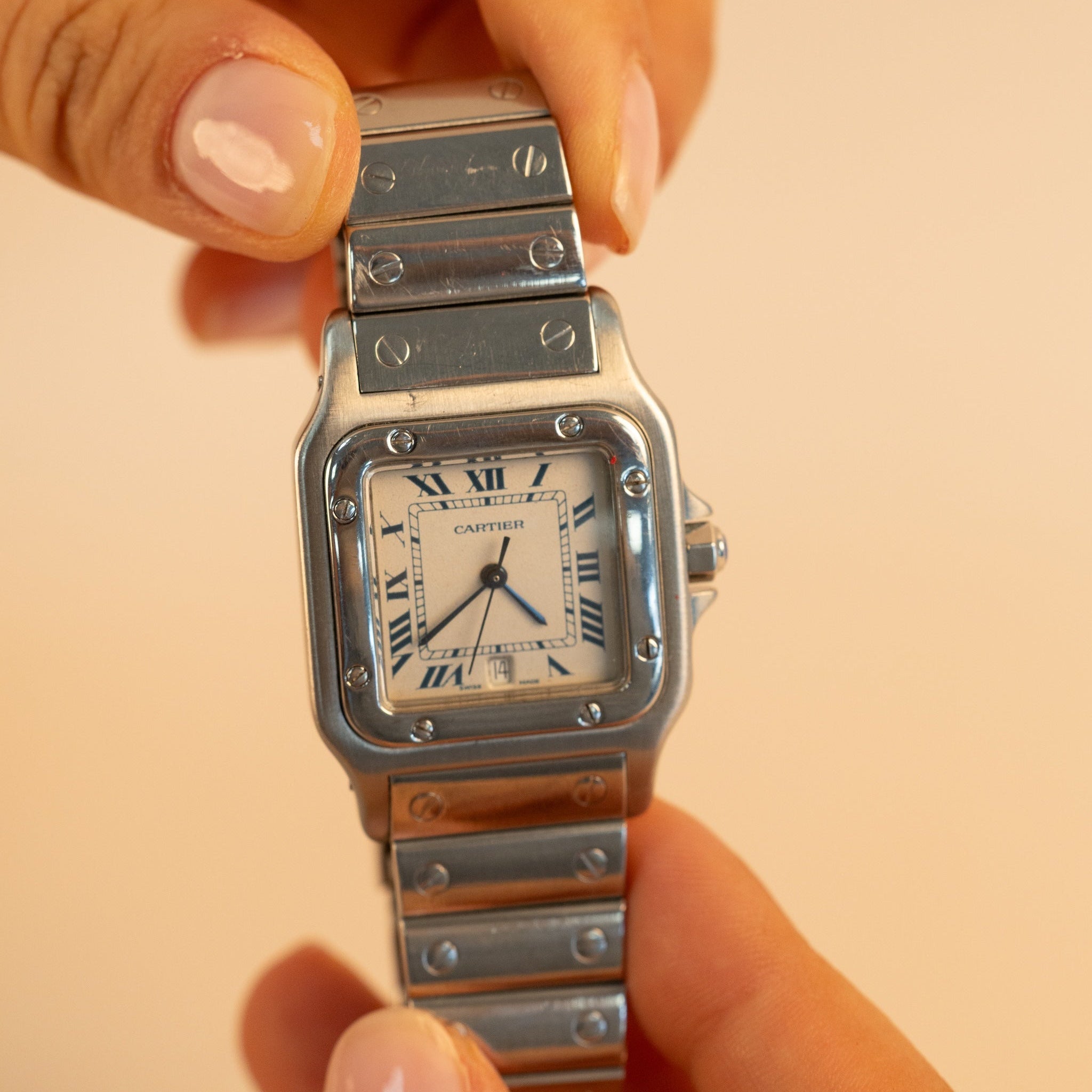 Montre Cartier Santos Moyen Modèle – Acier, Révisée et Garantie