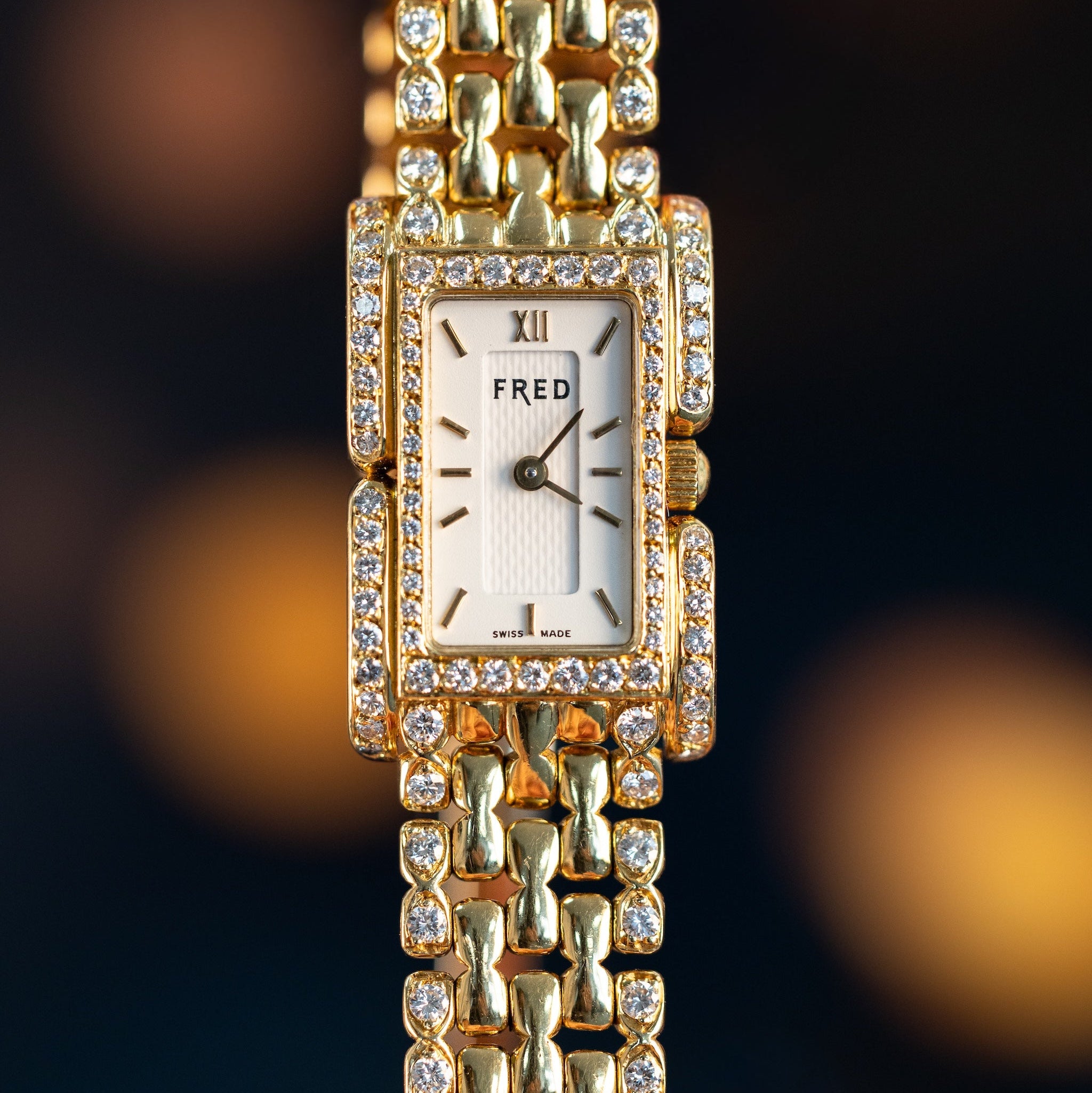Montre Fred Vintage 1980 – Or et Diamants