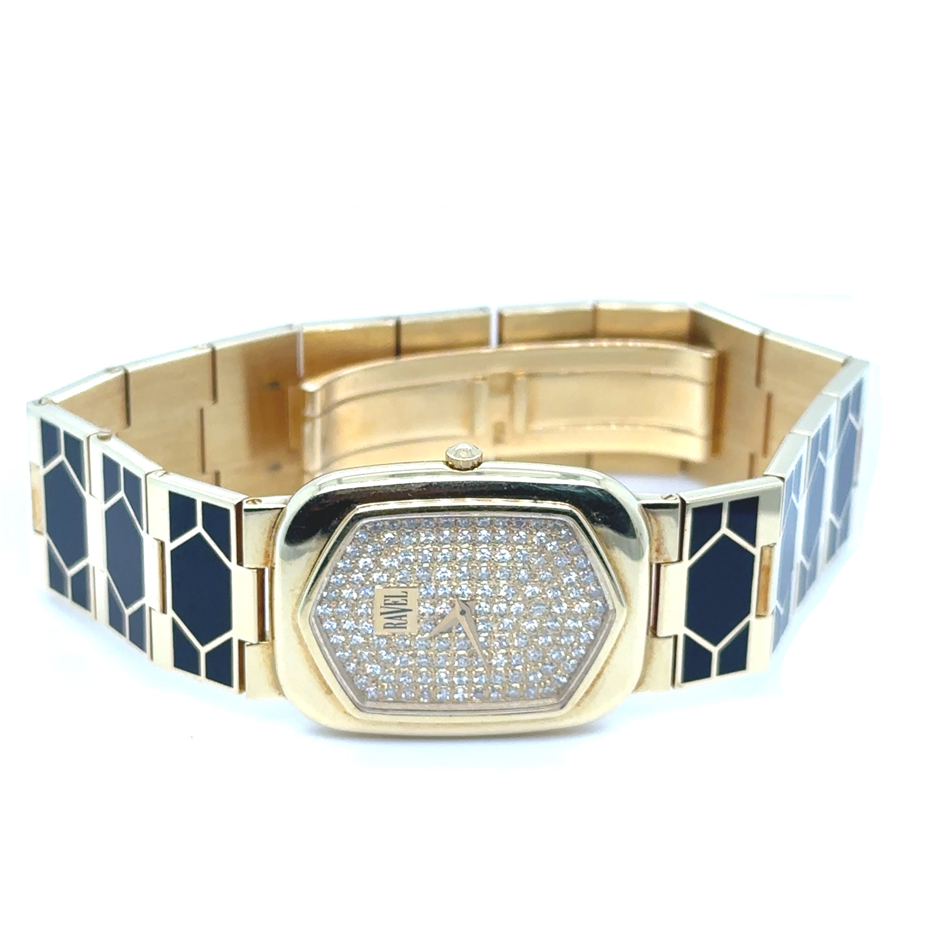 Montre RAVEL or jaune 18 et diamants Occasion Seconde Main Bijou Femme