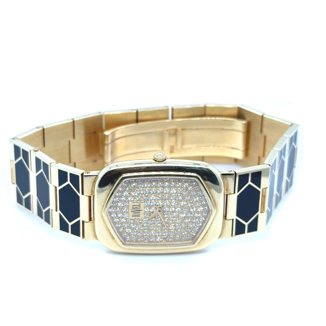 Montre RAVEL or jaune 18 et diamants Occasion Seconde Main Bijou Femme