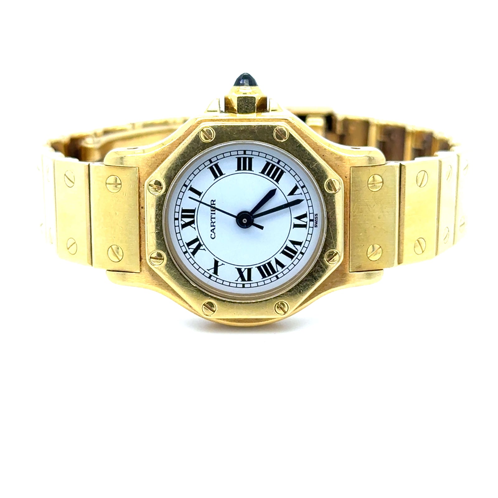 Montre signée Cartier Vintage or jaune 18K 