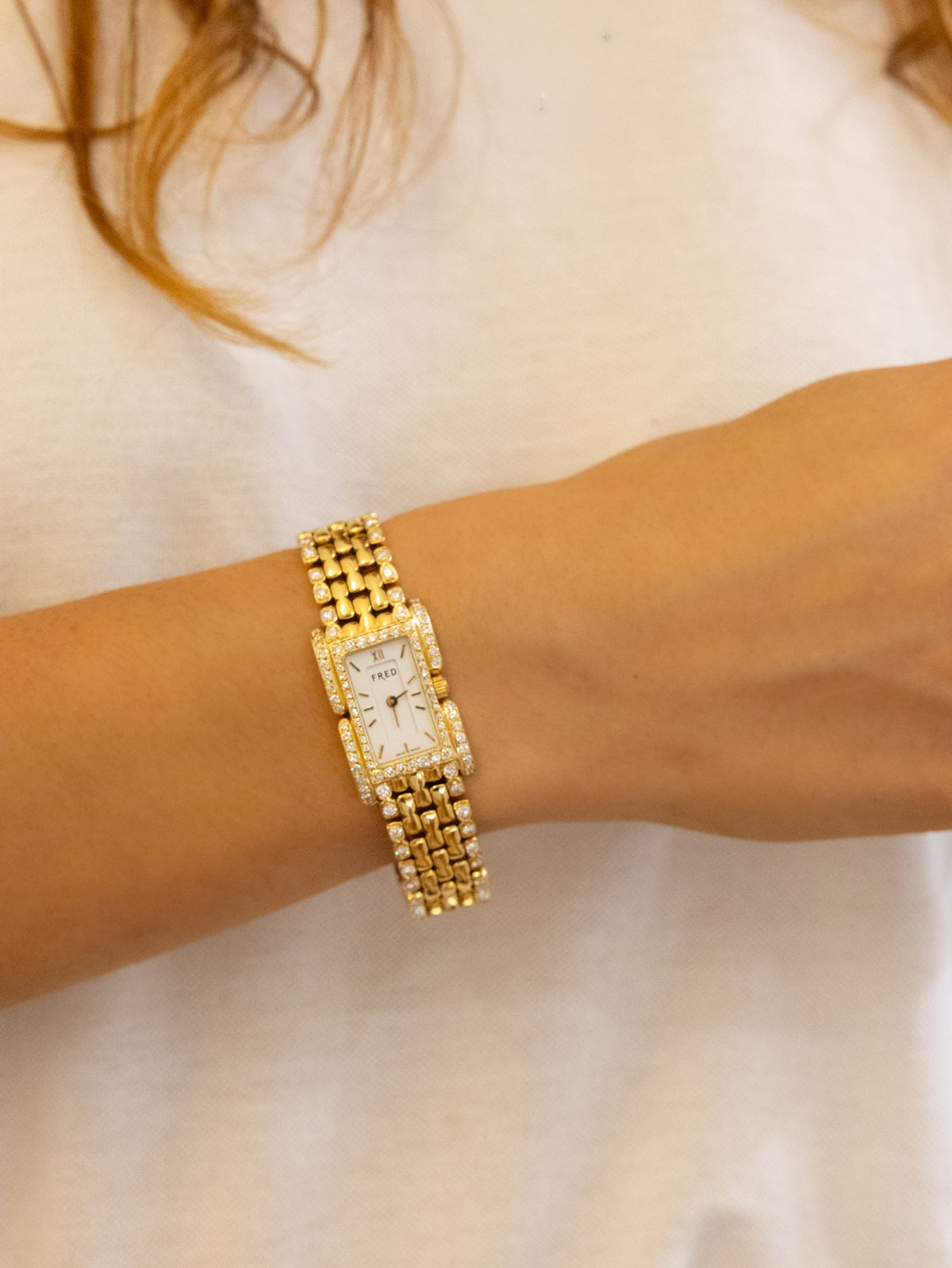 Montre Fred Vintage 1980 – Or et Diamants