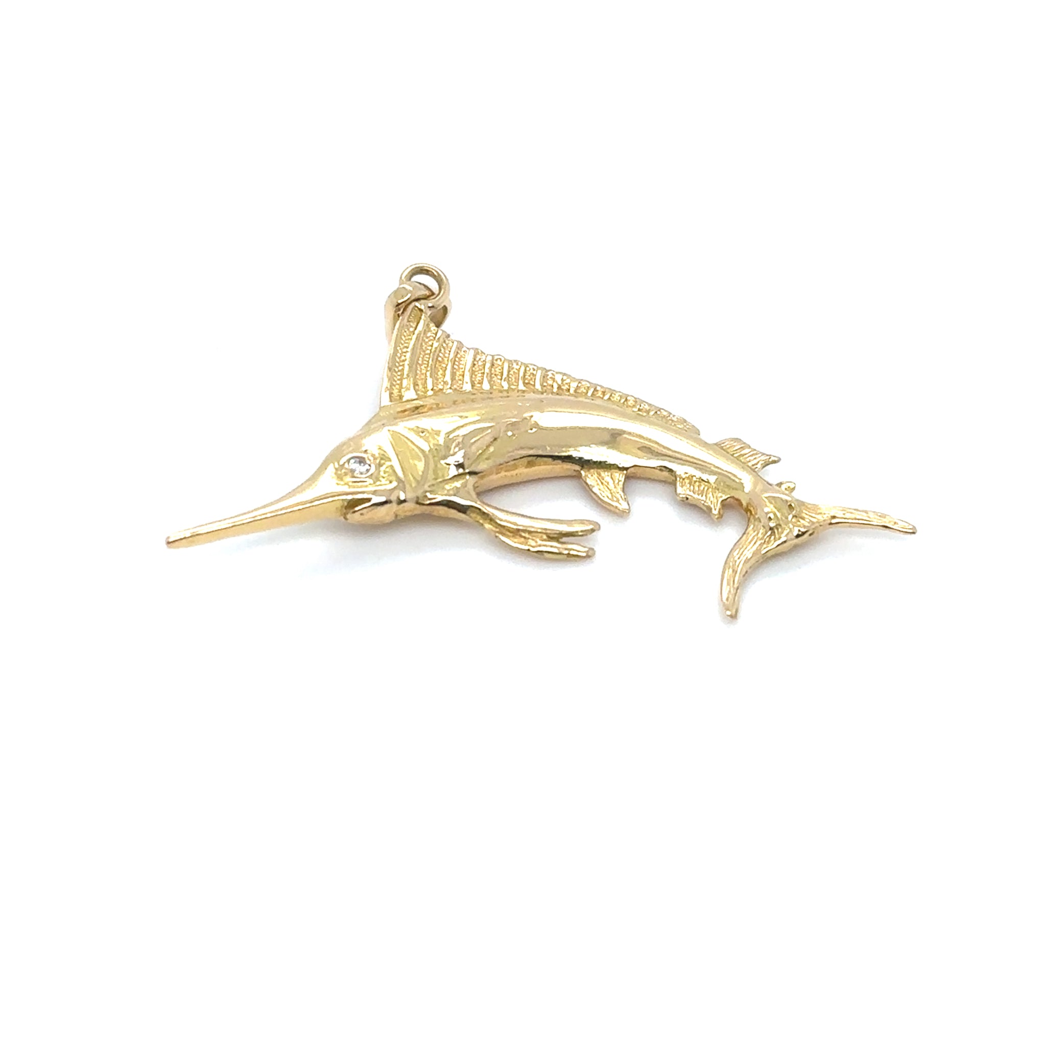 Pendentif or jaune poisson 18K Occasion Seconde Main Bijou Femme