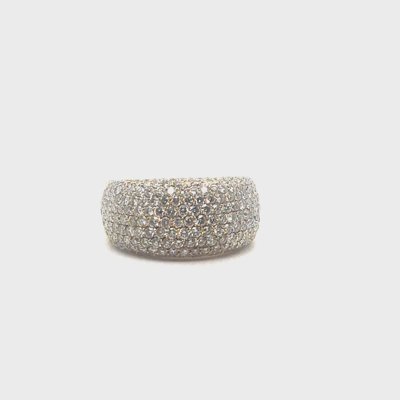 Bague jonc avec diamants or jaune 18K Occasion Seconde Main Luxe