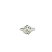 Bague solitaire serti d'un diamant 0,60ct Époque années 1970